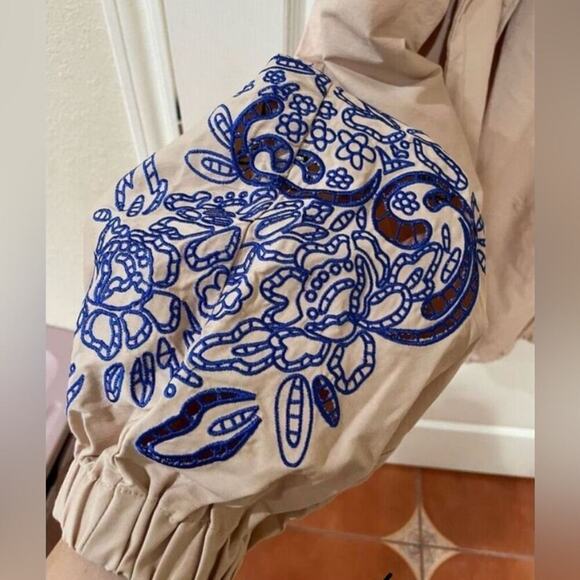 Free People Baller Embroidered Pants. NWOT - Picture 10 of 11